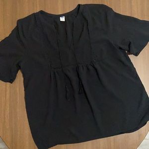 Old Navy Black Crochet Blouse